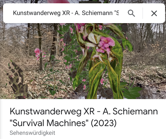 Kunstwanderweg XR No 1 "Survival Machines" bei Google Maps