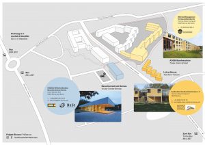 Wanderung durch Frieden und Krieg. UNESCO Bauhaus Welterbe bei Bernau und Lager Koralle 3 Plan Bernau UNESCO Bauhaus Welterbe