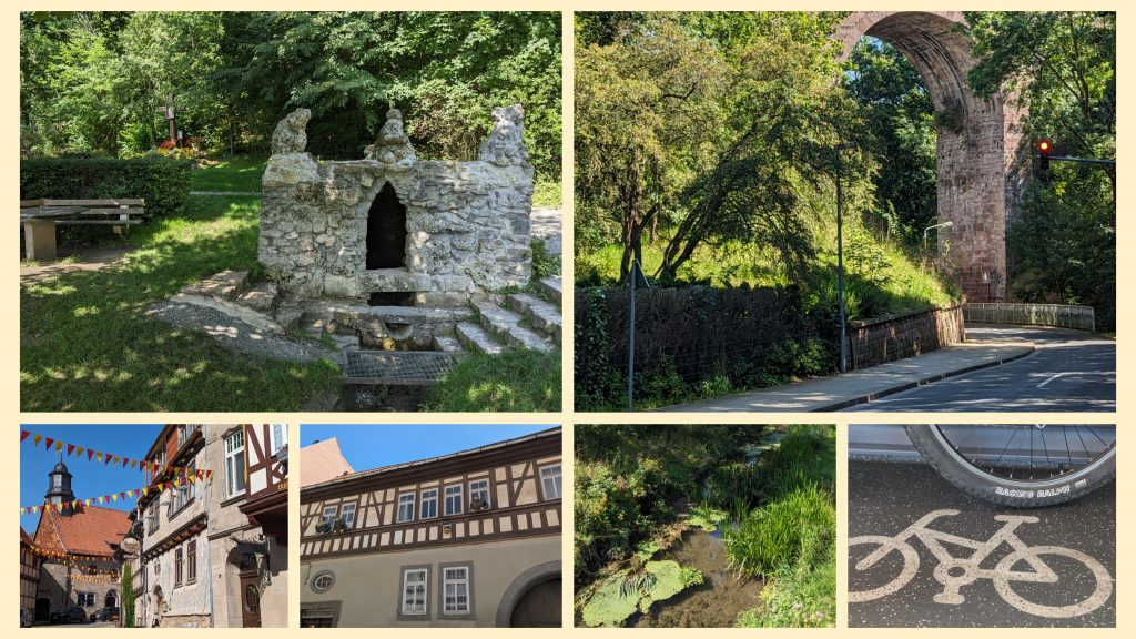 Bericht Radreise 2023: Entlang der Unstrut in drei Etappen 4 Unstrut Radweg Etappe 1 Tag 1 –Collage – Klick für eine Großansicht