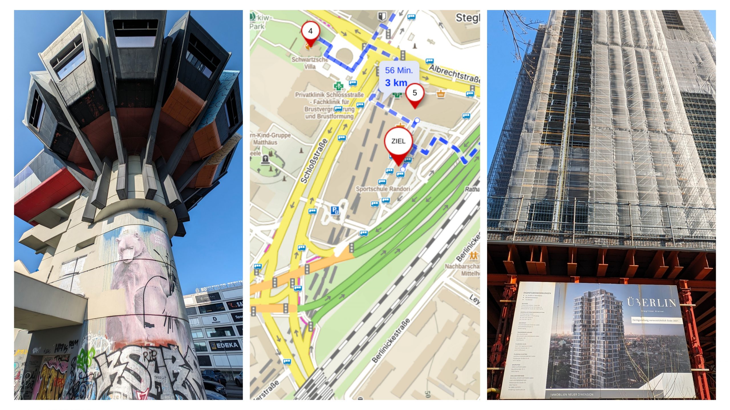 Steglitz Erkundungs Wanderung Collage