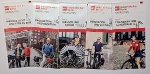 Ab ins B! geht los - Berliner Industriekultur am Stadtrand entdecken 4 bzi fünf Radtouren Flyer