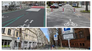 Fahrrad-Wall-Straße - Collage