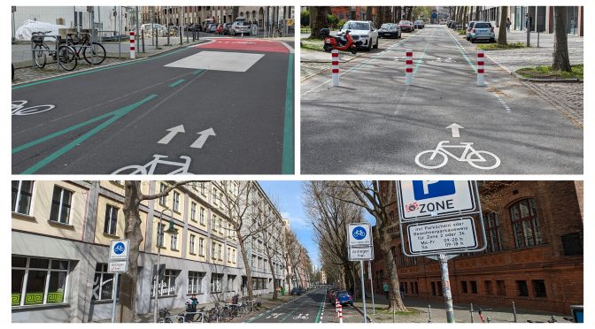 Unglückliche neue Fahrradstraße in den Wallstraßen wird angeradelt