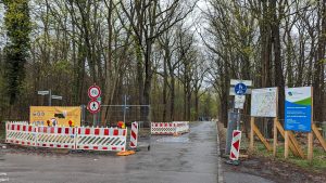Mit dem Rad durch die Baustelle auf der "Krone" (Kronprinzessinnenweg) 5 Krone Baustelle Südtor