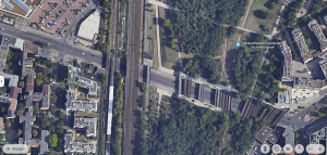 Nur vier Yorckbrücken - Google Earth Screenshot von Mai 2024 
