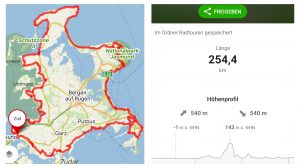 Orbit 360 Rügen Track Höhenprofil