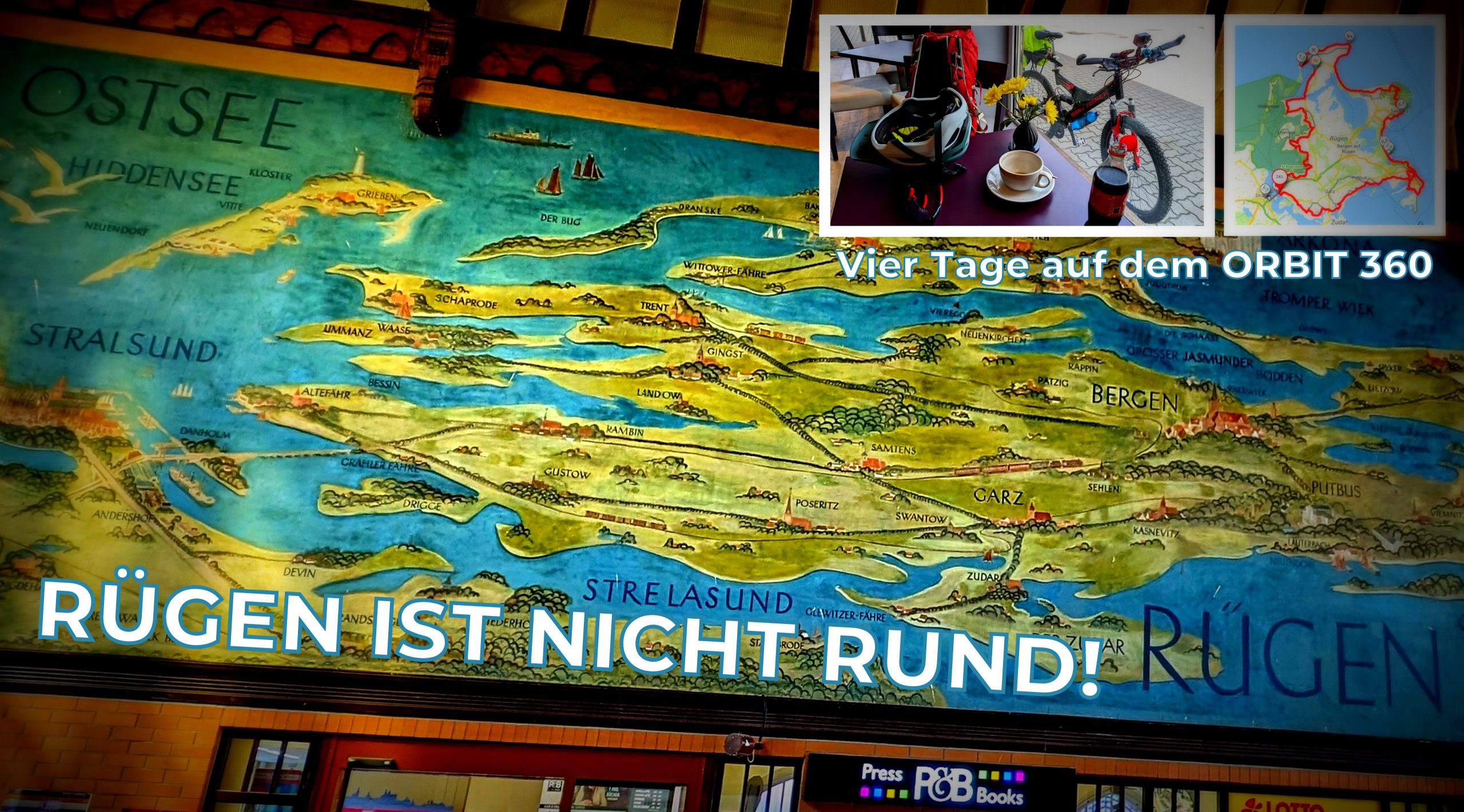 Foto: Wandkarte im Rügen Hauptbahnhof