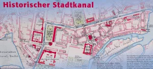 Der Historischer Stadtkanal im alten Verlauf