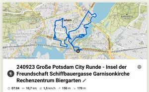 Potsdam City Runde bei Komoot