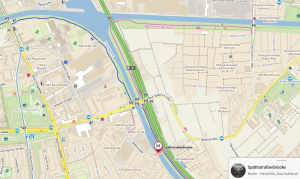 Teltowkanal - Die alte Späthstraßenbrücke wurde etwas weiter nördlich ersetzt