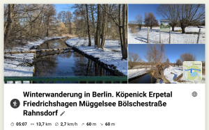 Sonnige Winterwanderung im Berliner Osten: Friedrichshagen 6 Winterwanderung bei Komoot