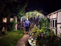 Im Garten der Unterkunft in Havelberg