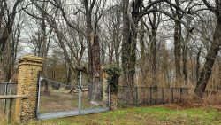 Hinteres Schloßtor, verschlossen, Schloß Genshagen