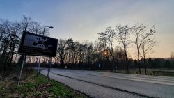 Grenzerinnerung der deutschen Teilung an der Bundesstraße