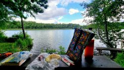 Pausentischchen am Bötzsee, sehr praktisch