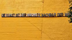 Die Kunst ist der nächste Nachbar der Wildnis