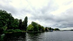 Blick auf die Dahme, Anlegestelle Grünau
