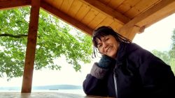 Unfreiwillige Pause am Schlänitzsee, es regnet