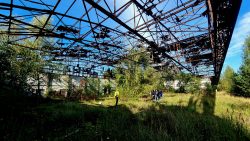 Die Filmkulisse und das Film-Team