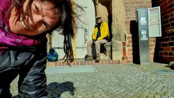 Stativaufbau an der Mönchenkirche