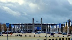 Das Olympiastation vor dem Spiel