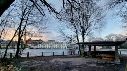 Eingang zum Fussgängertunnel unter der Müggelspree, Spreetunnel