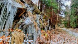 Eingefrorener Wasserfall