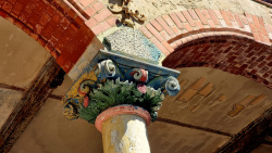 Die Details mit Farbresten